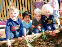 Green-fingered pupils get busy outdoors