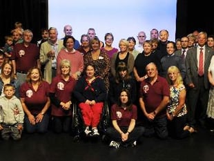 Beer festival folk pump out charity cash