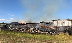 Firefighters tackle barn blaze