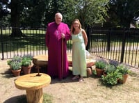 Bishop blesses school garden