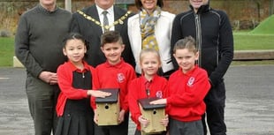 Young pupils receive nesting boxes