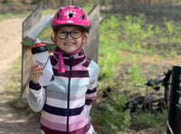Schoolgirl Darcy, 6, rides 20km to support fire-hit common