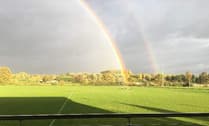Rainbow shines down on return to competitive play