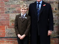 Blue plaque unveiled at Amesbury on Remembrance Sunday