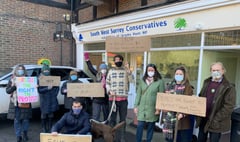 Police Bill protest at Jeremy Hunt’s Hindhead office