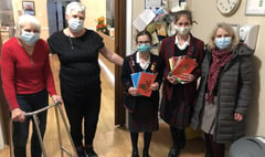 Barrow Hills School distributes postcards to care homes