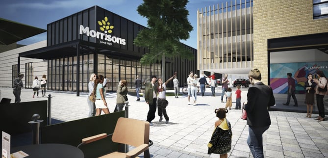A computer simulation of Whitehill & Bordon’s new town centre