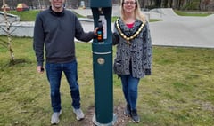 Water bottle filling station installed at Bordon skatepark