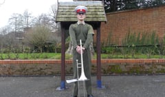 Former Alton College HSDC student playing trombone for Royal Marines