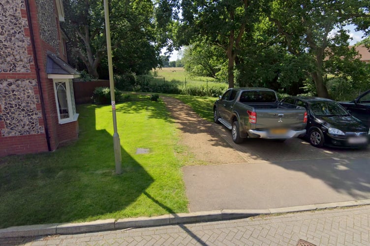 Pathway between Nepal Gardens and Naishes Lane, Church Crookham, where police say a teenager was sexually assaulted on Thursday, February 3