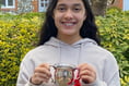 Four Marks girl Jaya wins a cup for her singing