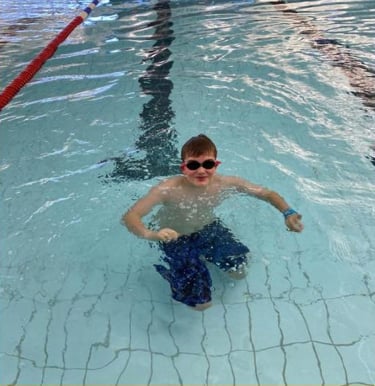 Harry Ebbs, 13, swam 22 miles – the equivalent of crossing the English Channel at its narrowest point – to raise money for Ukrainian refugees.