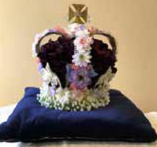 Four Marks flower crown for Platinum Jubilee.
