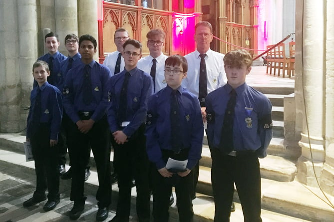 Members of the 2nd Alton Boys’ Brigade at Winchester Cathedral on May 20th 2022.