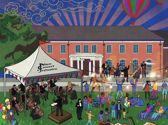 Publicity poster for A Night at the Proms with the Alton Concert Orchestra at The Shed in Bordon on July 9th 2022.