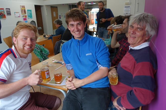 Drinkers at the summer 2022 Alton Beer Festival.