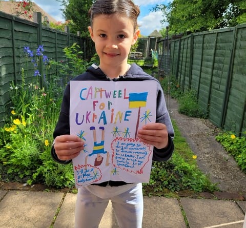 Seven-year-old Annie Chesterman, a Year 3 pupil at The Butts Primary School who lives in Albert Road, Alton, did 300 cartwheels on The Butts in June 2022 to raise £312 for Ukrainian refugees.