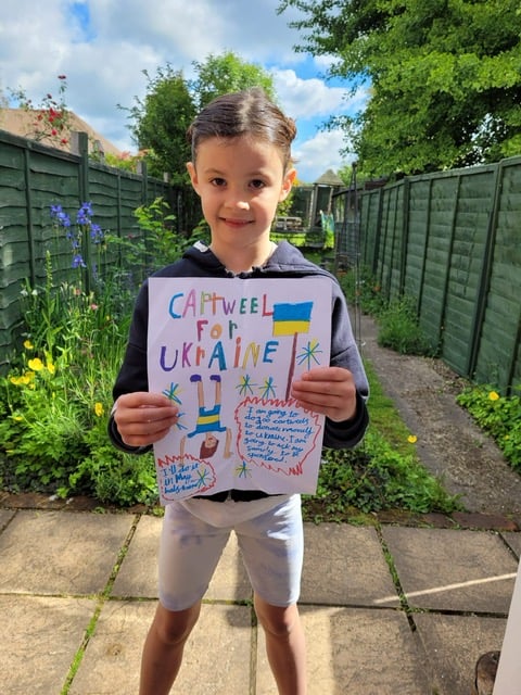 Seven-year-old Annie Chesterman, a Year 3 pupil at The Butts Primary School who lives in Albert Road, Alton, did 300 cartwheels on The Butts in June 2022 to raise £312 for Ukrainian refugees.