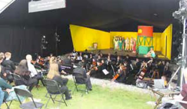 Scherzo Ensemble performs opera L’elisir d’amore at the Longhope estate in Newton Valence.