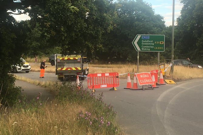 The eastbound carriageway of the A31 remained closed until around 3am on Thursday