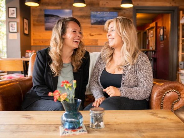 Michaela (left) and Abby have launched their own independent estate agency Heart + Home