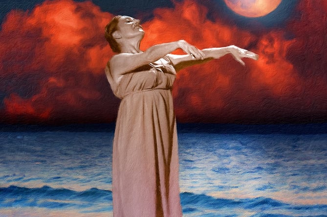 Elizabeth Blake as Isadora Duncan.