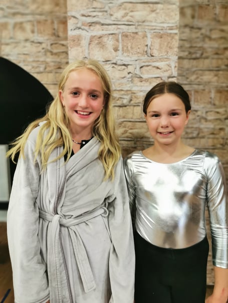 Two of the cast of Macbeth, Alton School’s Year 6 production, July 2022.