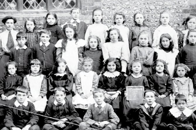 St Mary’s Bentworth School in 1911.