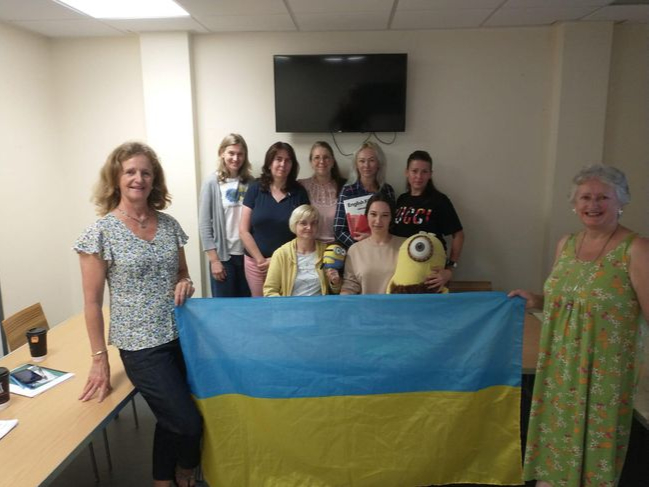 English lessons are held twice a week at the Herons Leisure Centre for Ukrainian refugees
