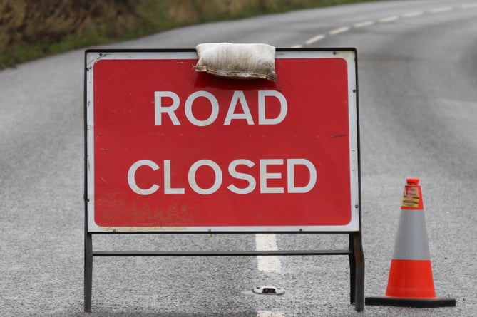 The road between Sandford and Crediton will be closed overnight due to a fallen tree.  Stock image AQ5403