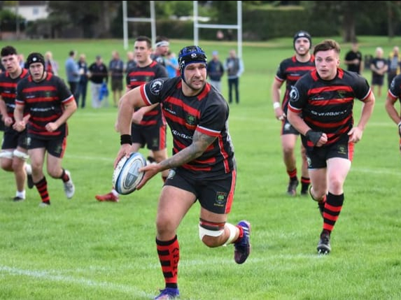 Captain Karter Whittock on the run for Alton Silverbacks during their 64-10 defeat against Winchester