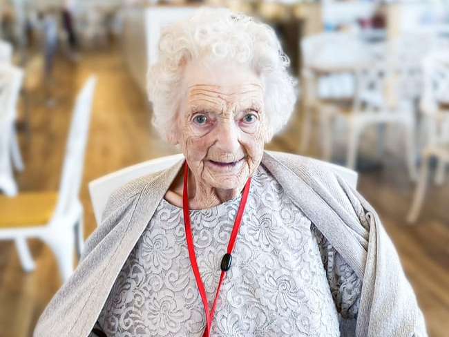 Redcot Care Home resident Christine Freeman has celebrated her 100th birthday