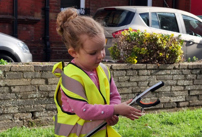 The youngest litter picker in Alton, October 1st 2022.