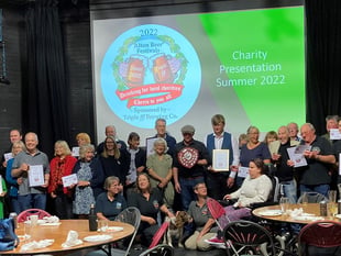 Cheques presented to Alton Summer Beer Festival beneficiaries 
