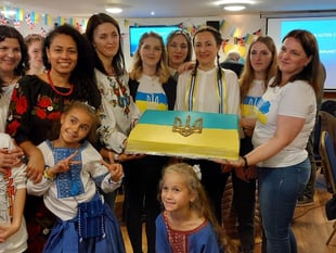 Ukrainians lay on a feast at Alton Rugby Club