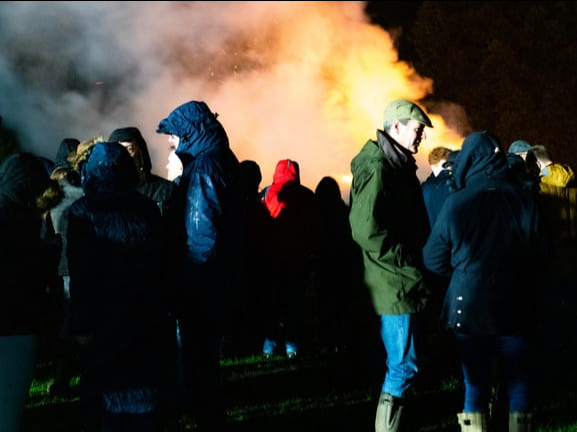 Crowds flock to firework displays despite the rain