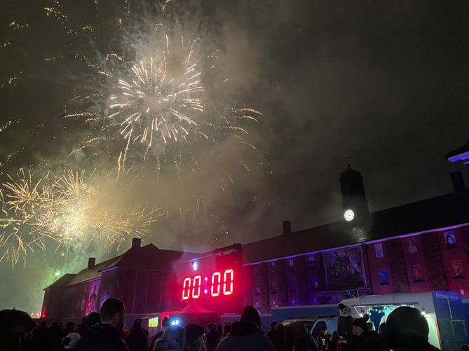 Fireworks in Parade Square, Bordon, November 5th 2022.