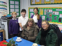 Tea and cakes for grandparents at Andrews' Endowed in Holybourne 