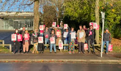 Who is taking strike action in Surrey and Hampshire, and when?