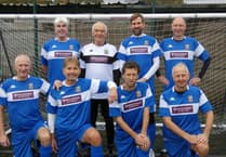 Farnham Town walking football goalkeeper Malcolm Ward show age is no barrier