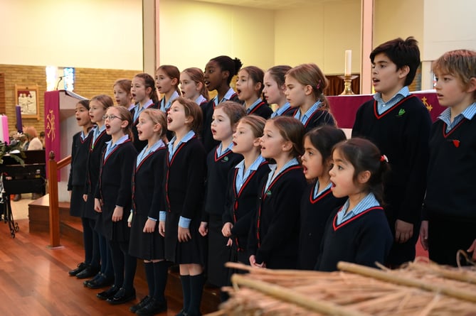 Alton School carol service at St Mary's RC Church, Alton, December 2022.