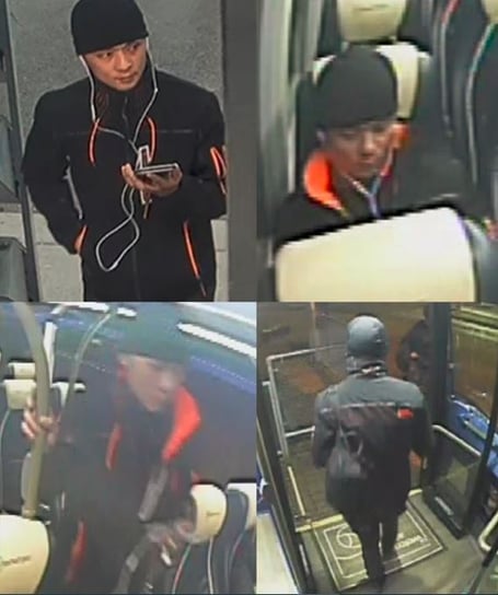 Hampshire Constabulary has released these CCTV images of Kiran Pun, a 36 year old man from Amesbury, Wiltshire, leaving a bus at Aldershot railway station before his disappearance