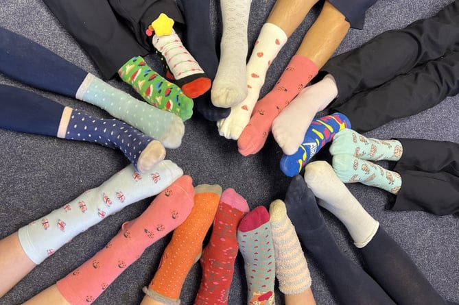 St Ives School held an Odd Socks Day