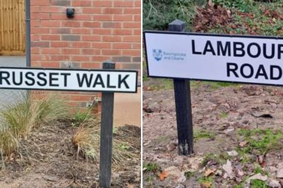 Basingstoke & Deane road signs in Whitehill & Bordon.