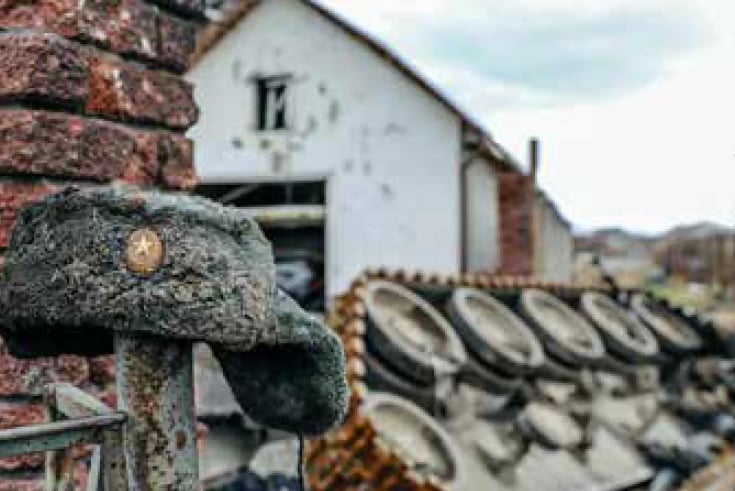 War damage in Ukraine.
