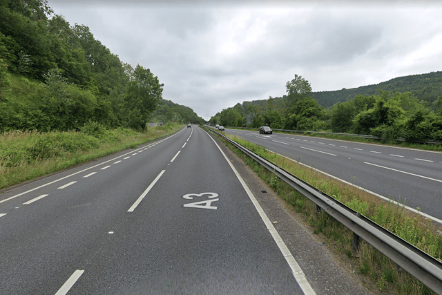 Traffic warning as A3 to close for weekend resurfacing