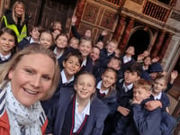 Royal Prep School pupils visit the Globe Theatre in London