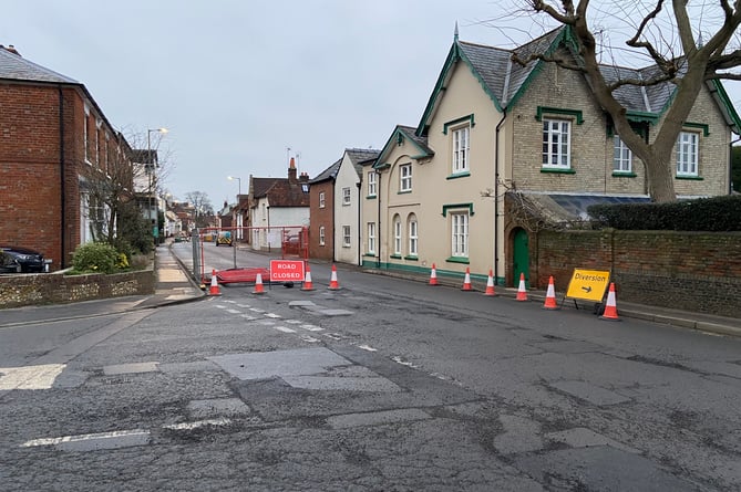 Three months of rolling road closure got underway in West Street on Monday