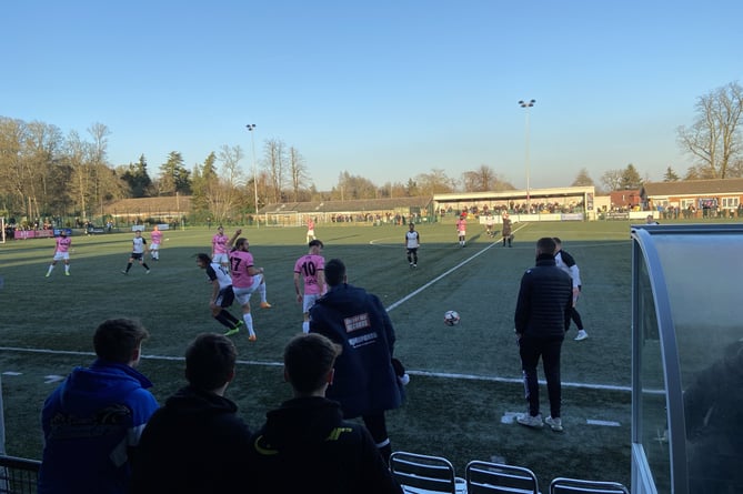 Action from Alton’s 1-1 draw against Farnham Town