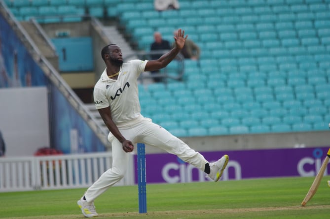 West Indies fast bowler Kemar Roach in action for Surrey last season